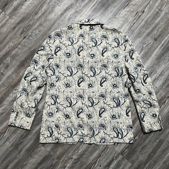Polo Ralph Lauren Floral Paisley Cotton Blazer Jacket L Macau - Picture 2 of 6